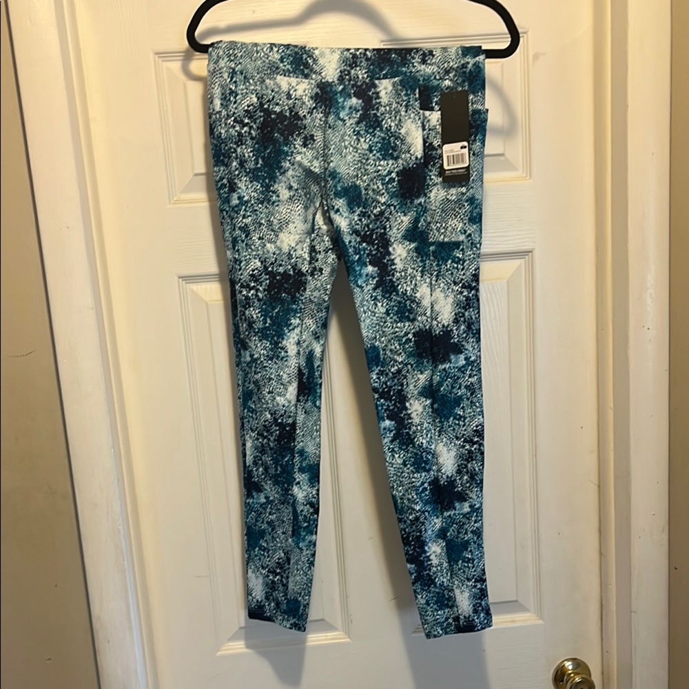 Blue and White Women's Leggings